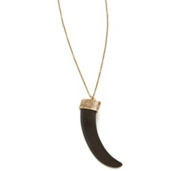 House of Harlow 1960 Black and Gold Pendant Necklace - Picture 3 of 8